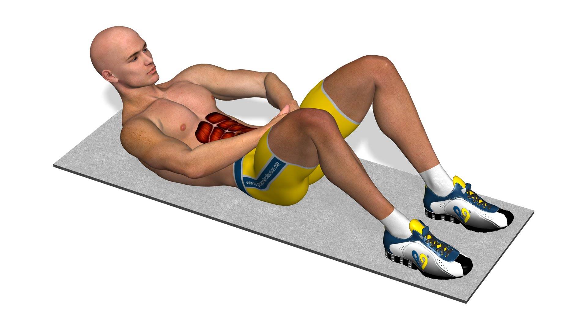 Боковые скручивания на полу: видео и фото упражнения