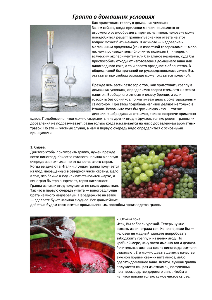 Граппа: что это и как правильно пить напиток