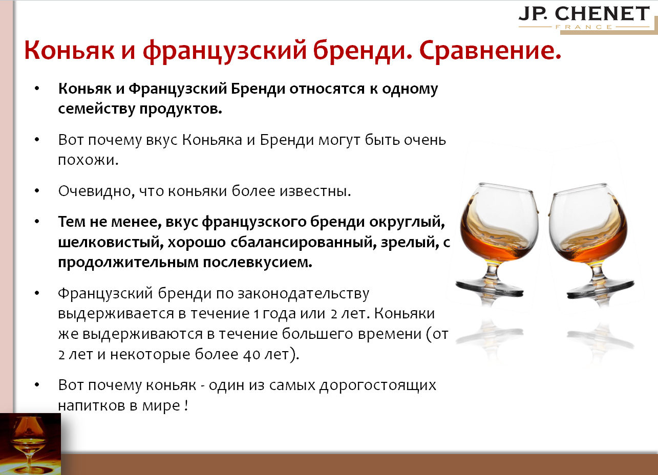 Чем отличается бренди от коньяка: коротко и ясно