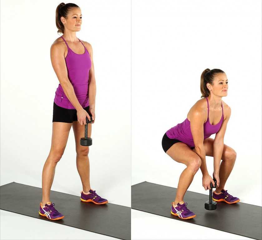 Приседания с гантелями для девушек и мужчин