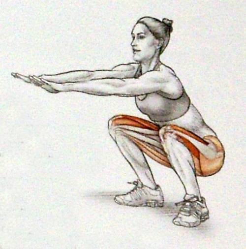 Сильная тренировка для ног — приседания с выпрыгиванием