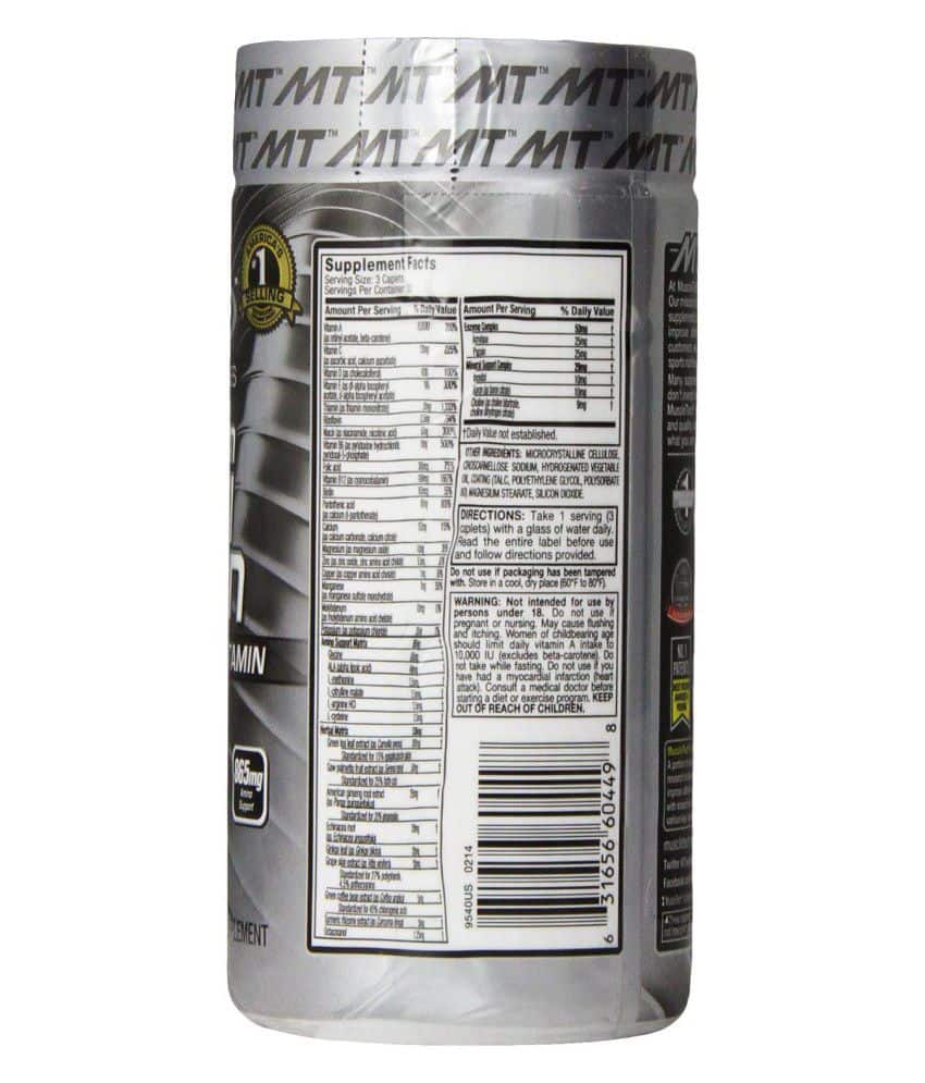 Muscletech platinum multivitamin review