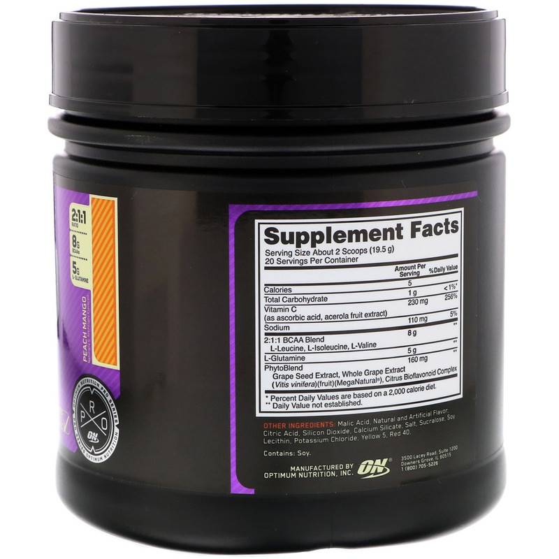 Optimum nutrition bcaa – обзор комплекса