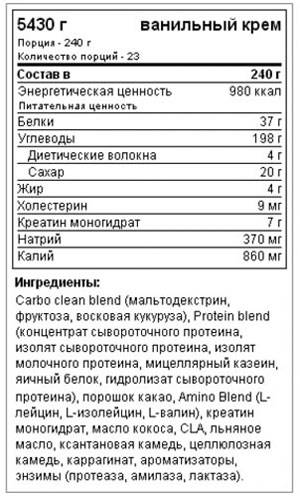 Super mass gainer от dymatize nutrition