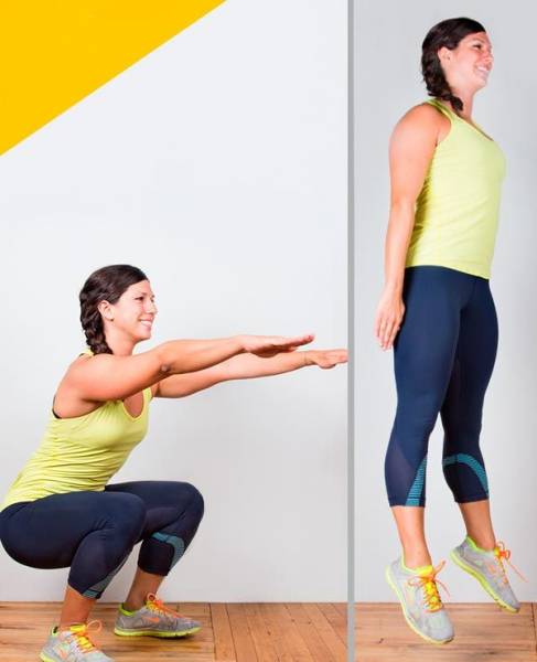 Приседания с выпрыгиванием