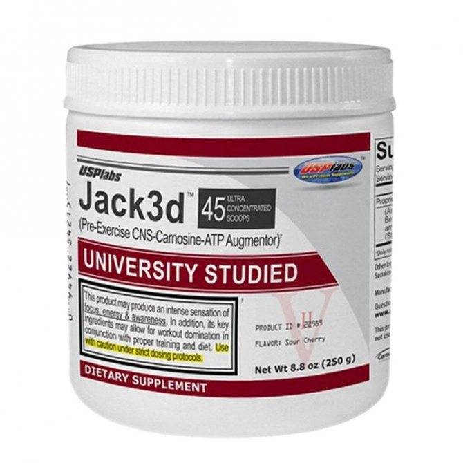 Обзор предтреника jack3d micro от компании usplabs