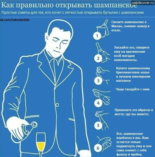 Способы открыть шампанское на все случаи жизни