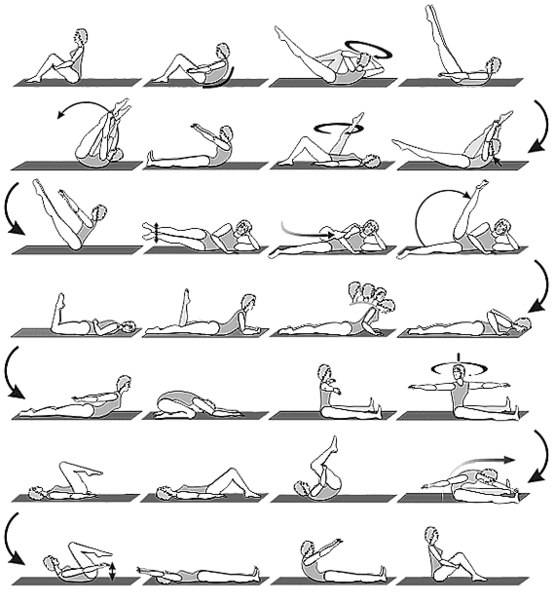 Упражнения пилатеса для начинающих в домашних условиях