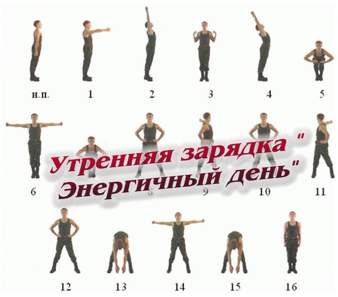 Эффективный комплекс упражнений для утренней зарядки