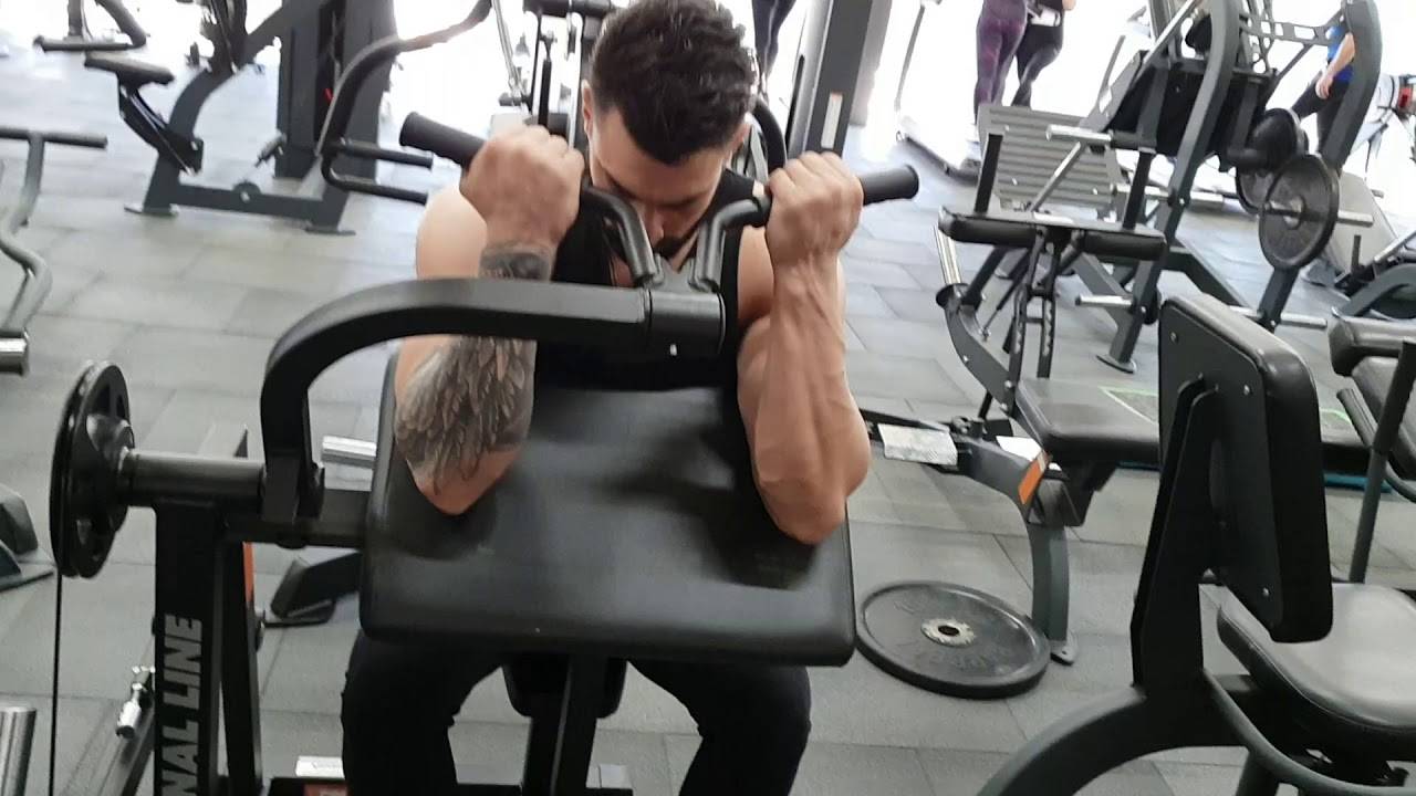 Сгибание рук со штангой