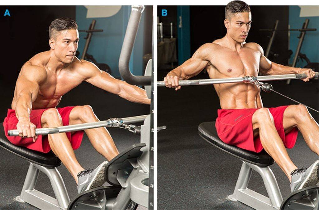 Тяга штанги к поясу