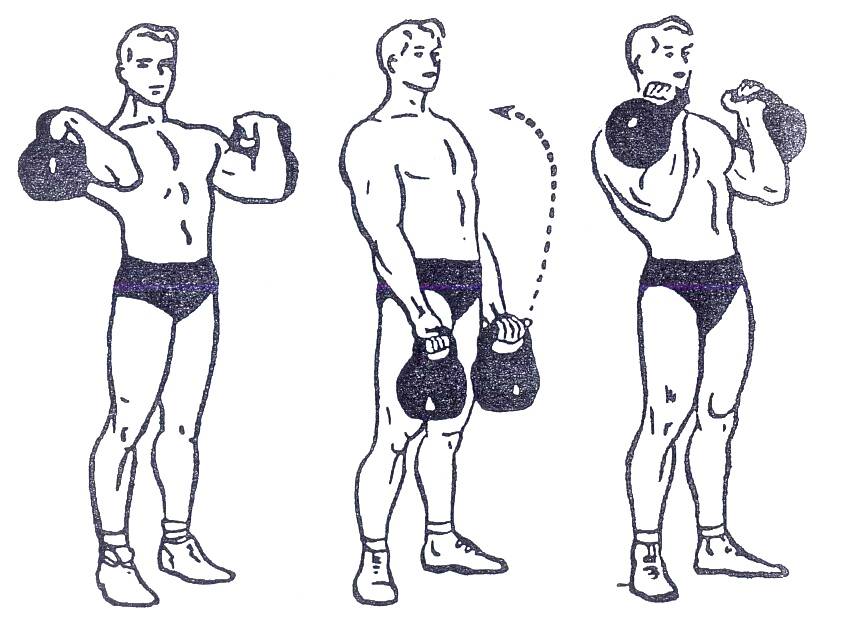 Французский жим с гантелей стоя или сидя