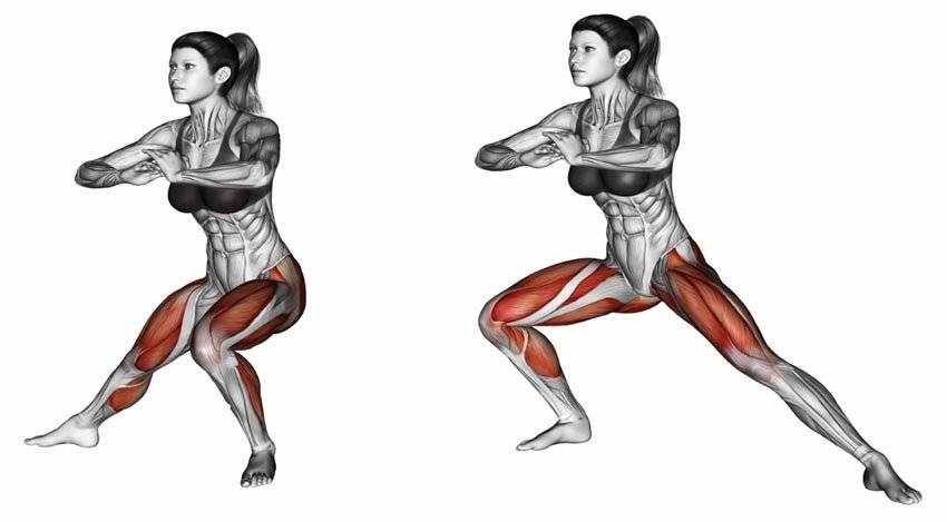 Боковые выпады — sportfito — сайт о спорте и здоровом образе жизни