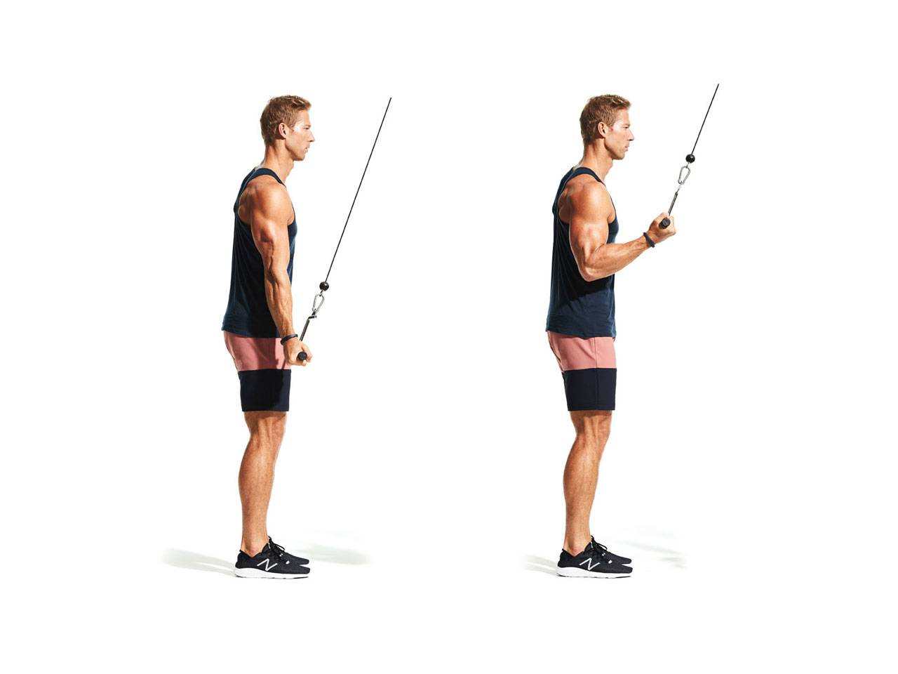 Разгибание рук на блоке - правильная техника, вариации