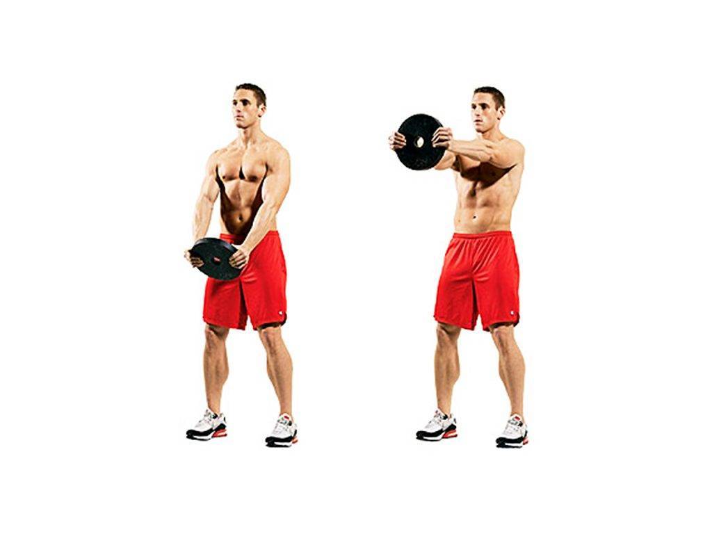 Подъем гантелей перед собой: техника выполнения, какие мышцы работают