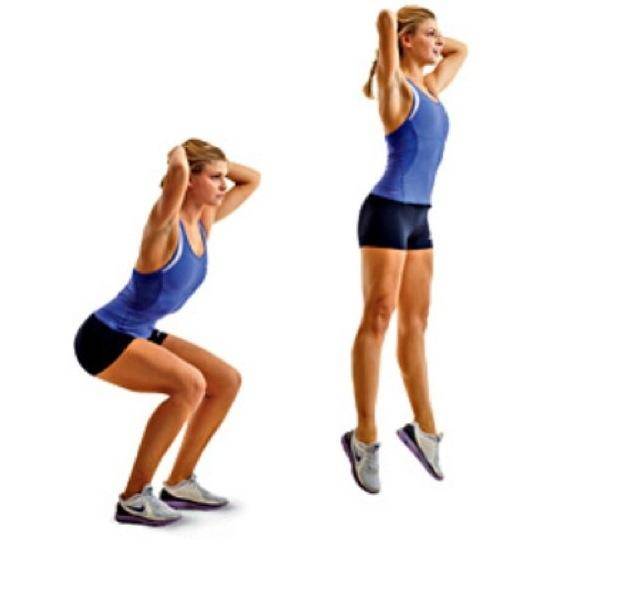 Приседания с выпрыгиванием - кардио и сила!