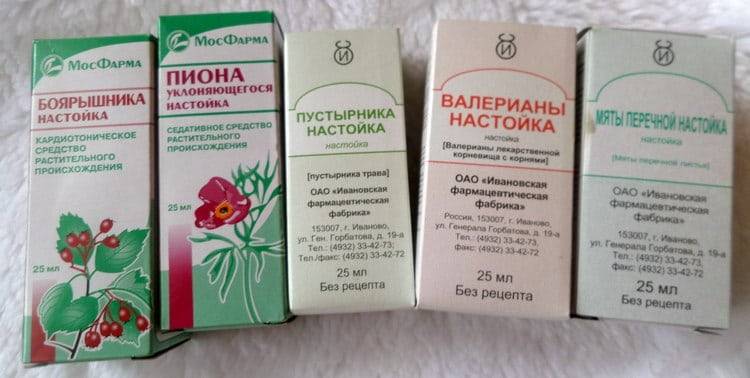 Смесь успокоительных настоек из 5 компонентов от нервов и для сна