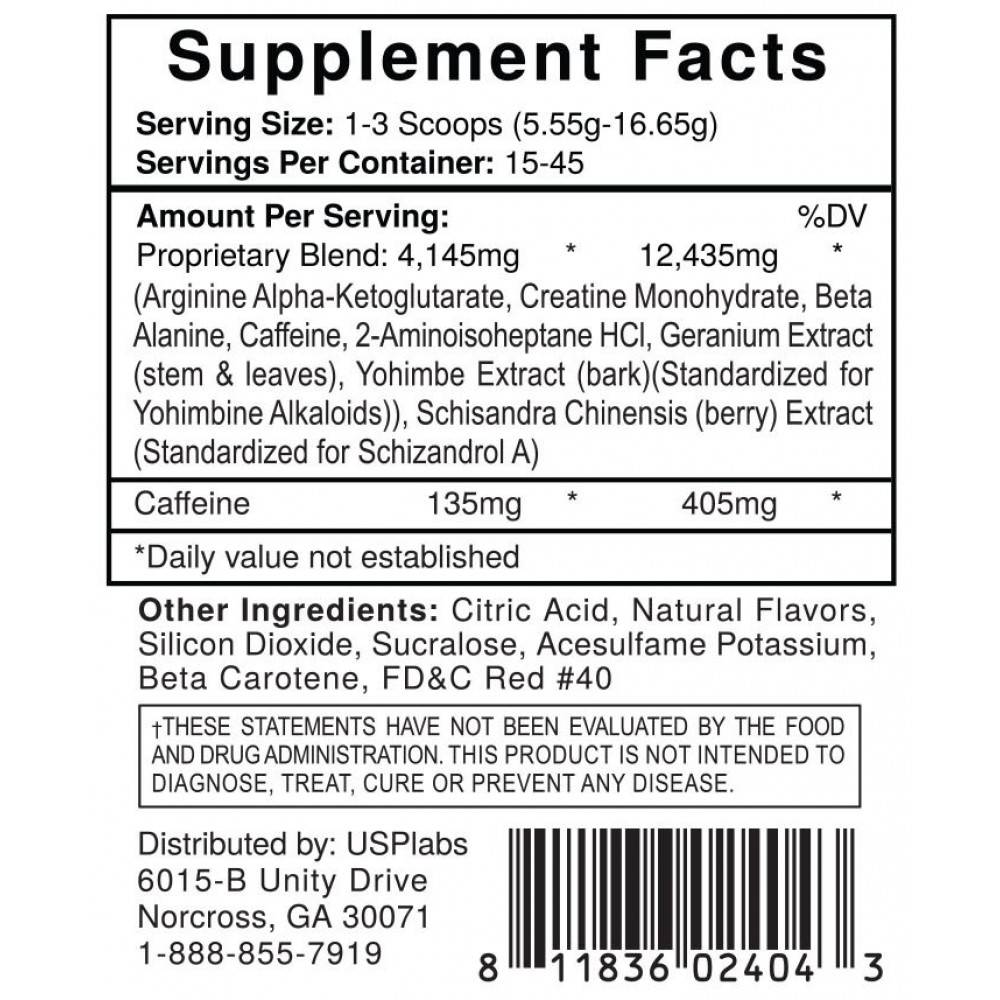 Предтренировочный комплекс jack3d