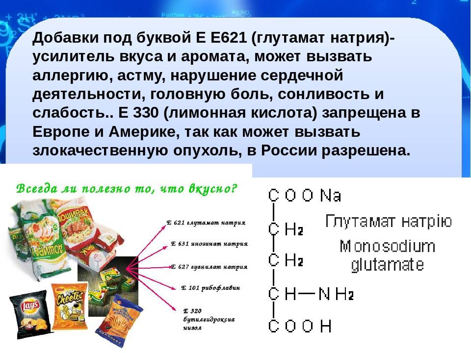 Глутамат натрия проект по химии