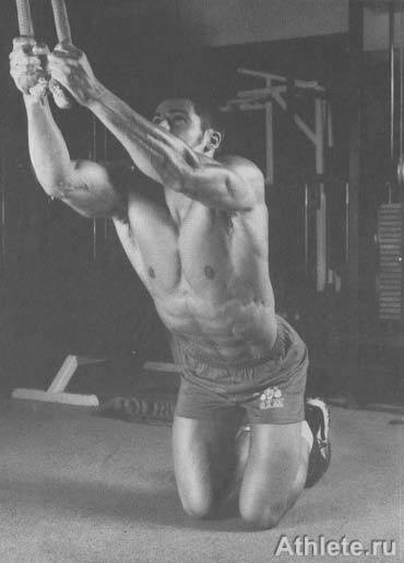 Скручивания на верхнем блоке или упражнение «молитва»