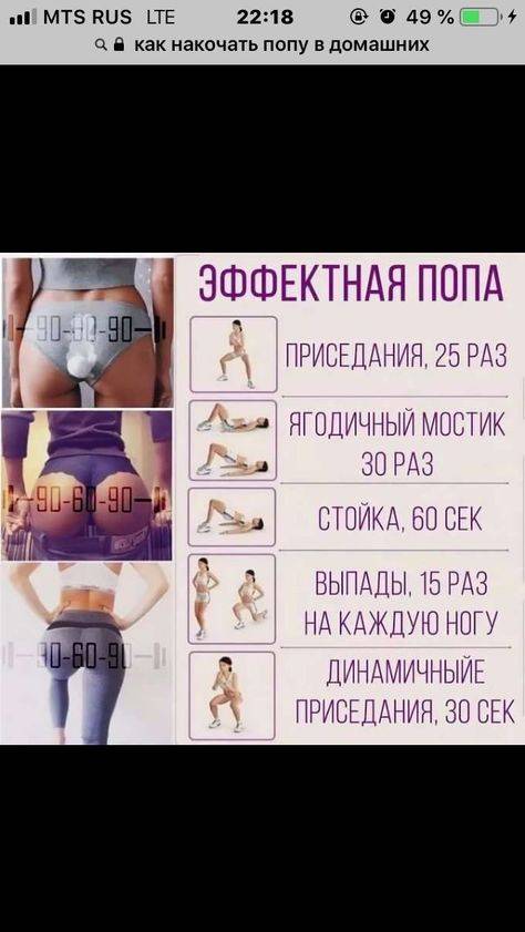 Как накачать ягодицы (попу): программа тренировок и упражнения