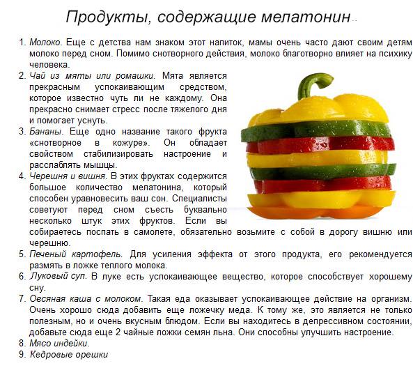 В каких продуктах содержится меланин