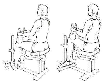 Подъем на носки из положения сидя