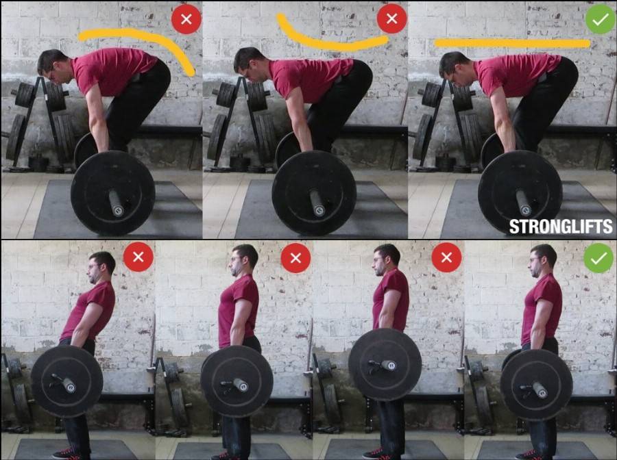 Становая тяга с гантелями