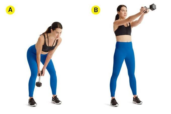 Махи гирей двумя руками: работающие мышцы и техника выполнения