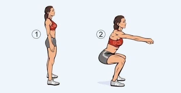 Выпрыгивания из приседа