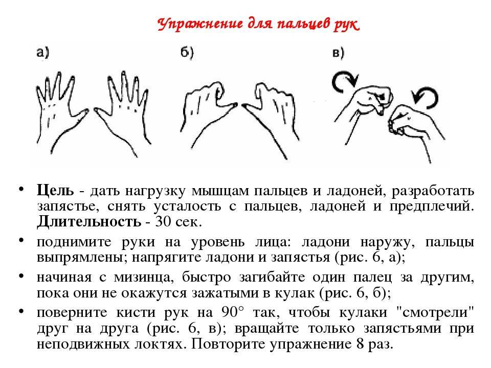 Упражнения для пальцев рук